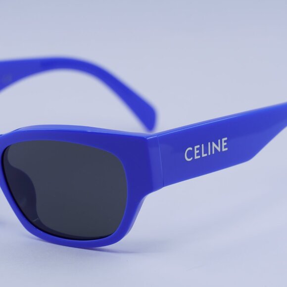 🕶️ New Celine L40197U 92A Sunglasses - Blue Frame, Smoke Lenses - Picture 5 of 9